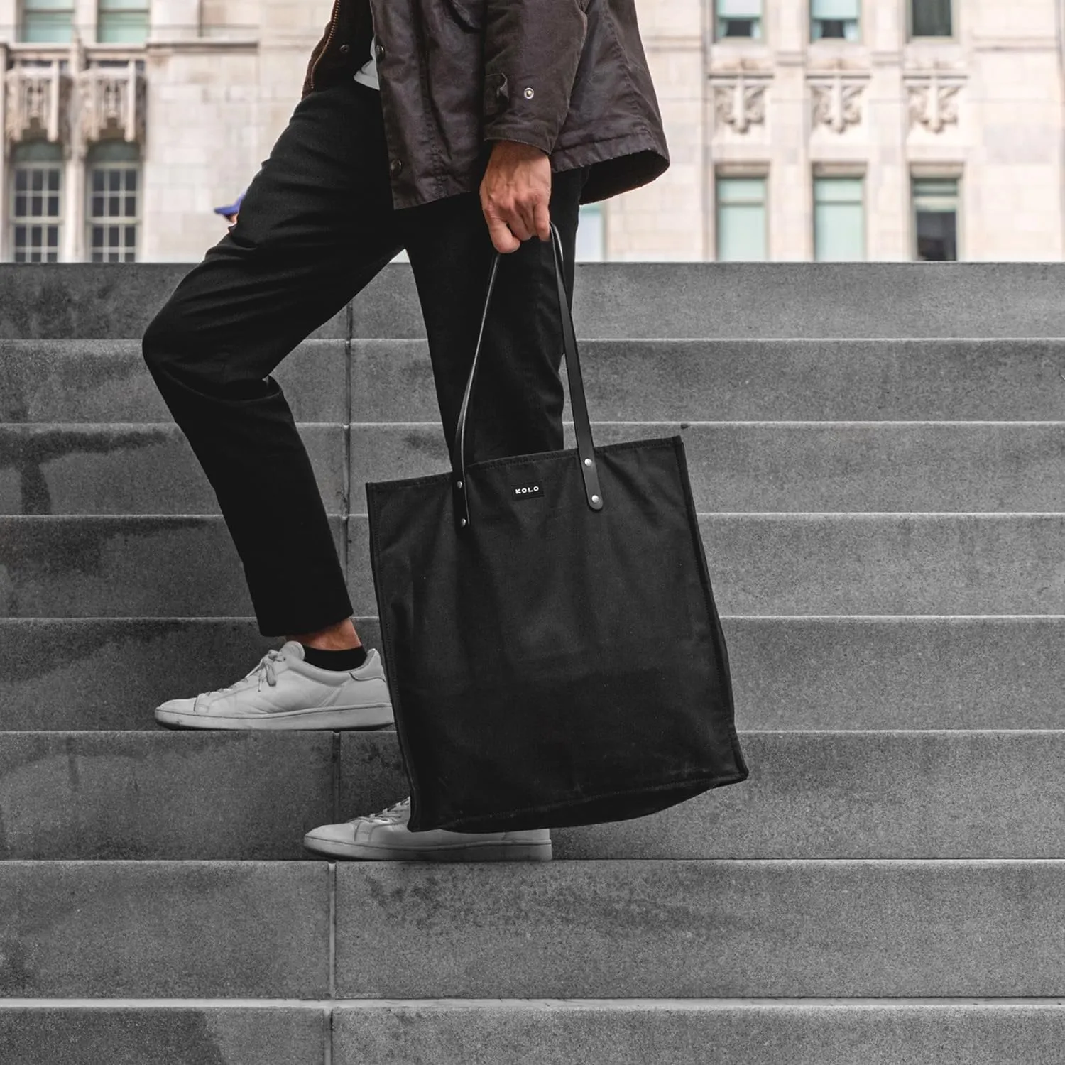 Kolo Mercato Weatherproof Tote Bag, 100% Organic Cotton Canvas, Ideal for Travel