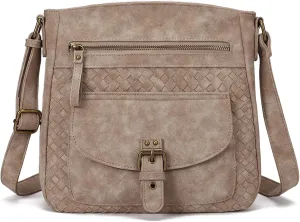 KouLi Buir Crossbody Purses for Women - PU Leather Shoulder Handbags Sling Bag Crossboby Bags Medium Multi Pockets