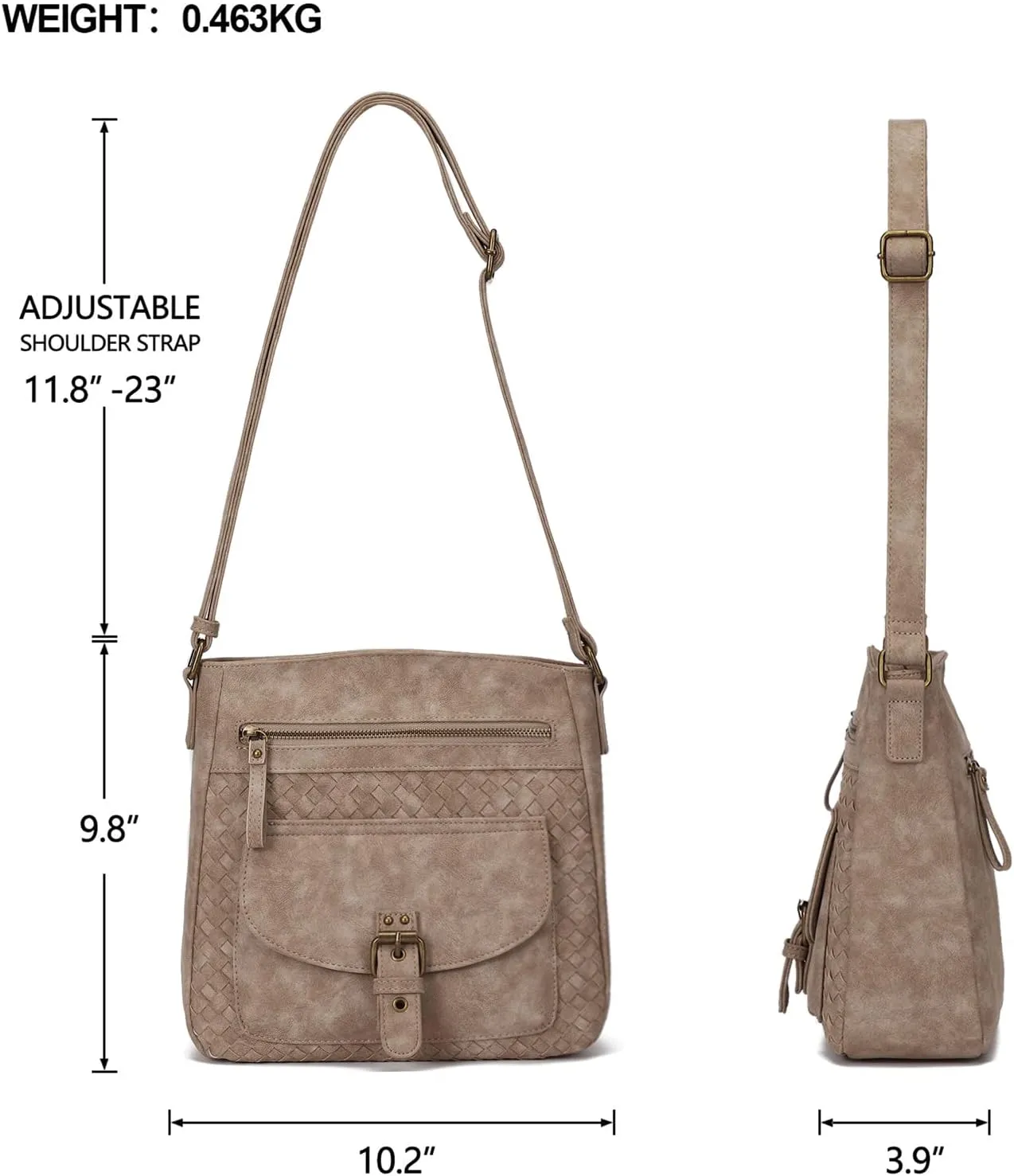 KouLi Buir Crossbody Purses for Women - PU Leather Shoulder Handbags Sling Bag Crossboby Bags Medium Multi Pockets
