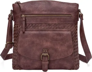 KouLi Buir Crossbody Purses for Women - PU Leather Shoulder Handbags Sling Bag Crossboby Bags Medium Multi Pockets