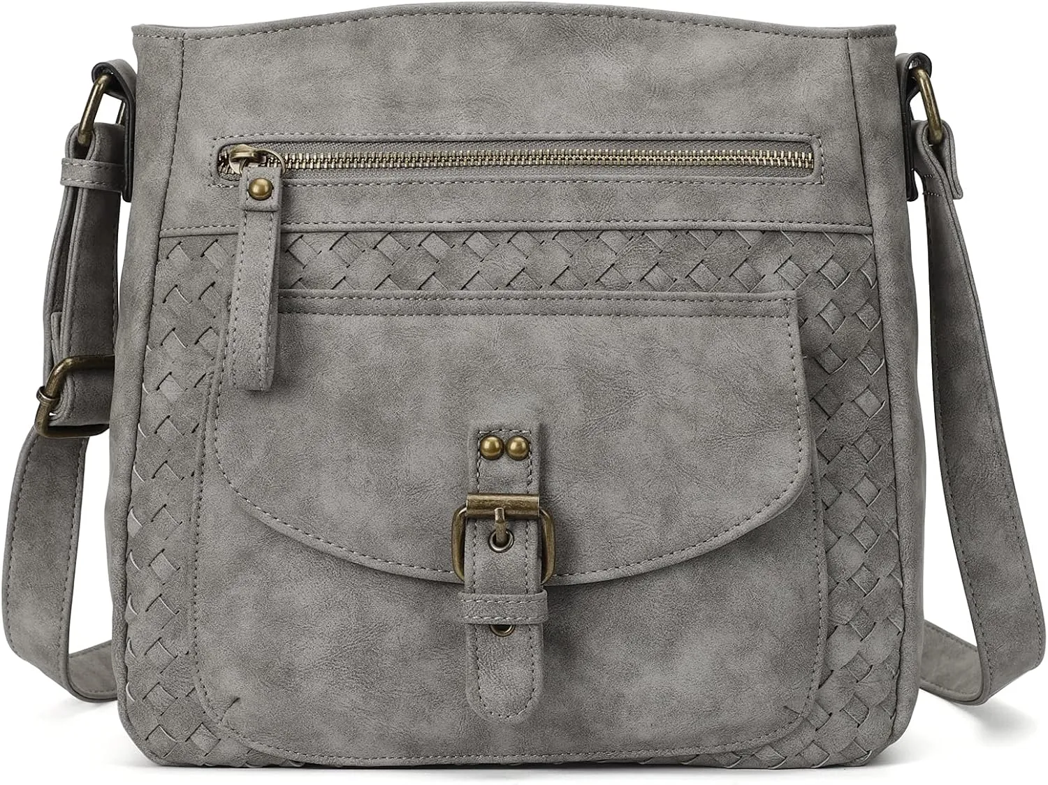 KouLi Buir Crossbody Purses for Women - PU Leather Shoulder Handbags Sling Bag Crossboby Bags Medium Multi Pockets