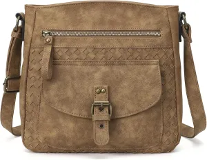KouLi Buir Crossbody Purses for Women - PU Leather Shoulder Handbags Sling Bag Crossboby Bags Medium Multi Pockets