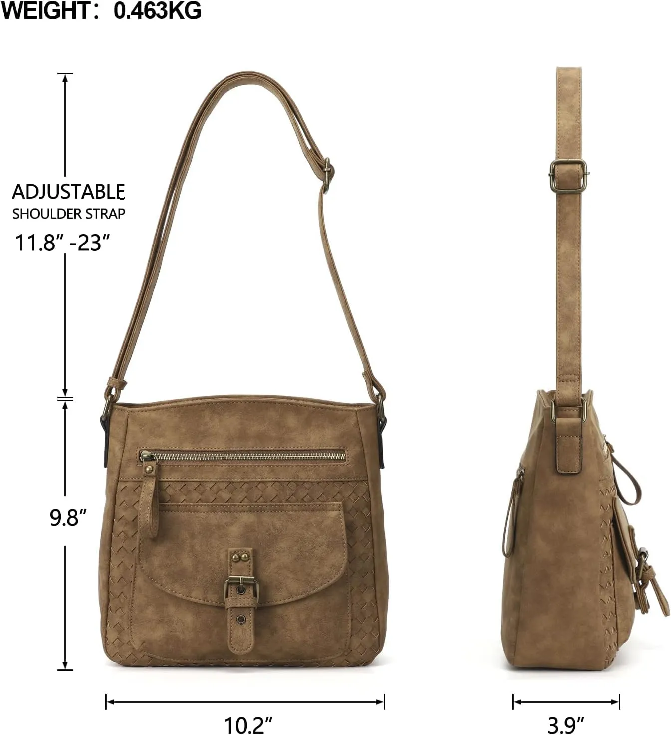KouLi Buir Crossbody Purses for Women - PU Leather Shoulder Handbags Sling Bag Crossboby Bags Medium Multi Pockets