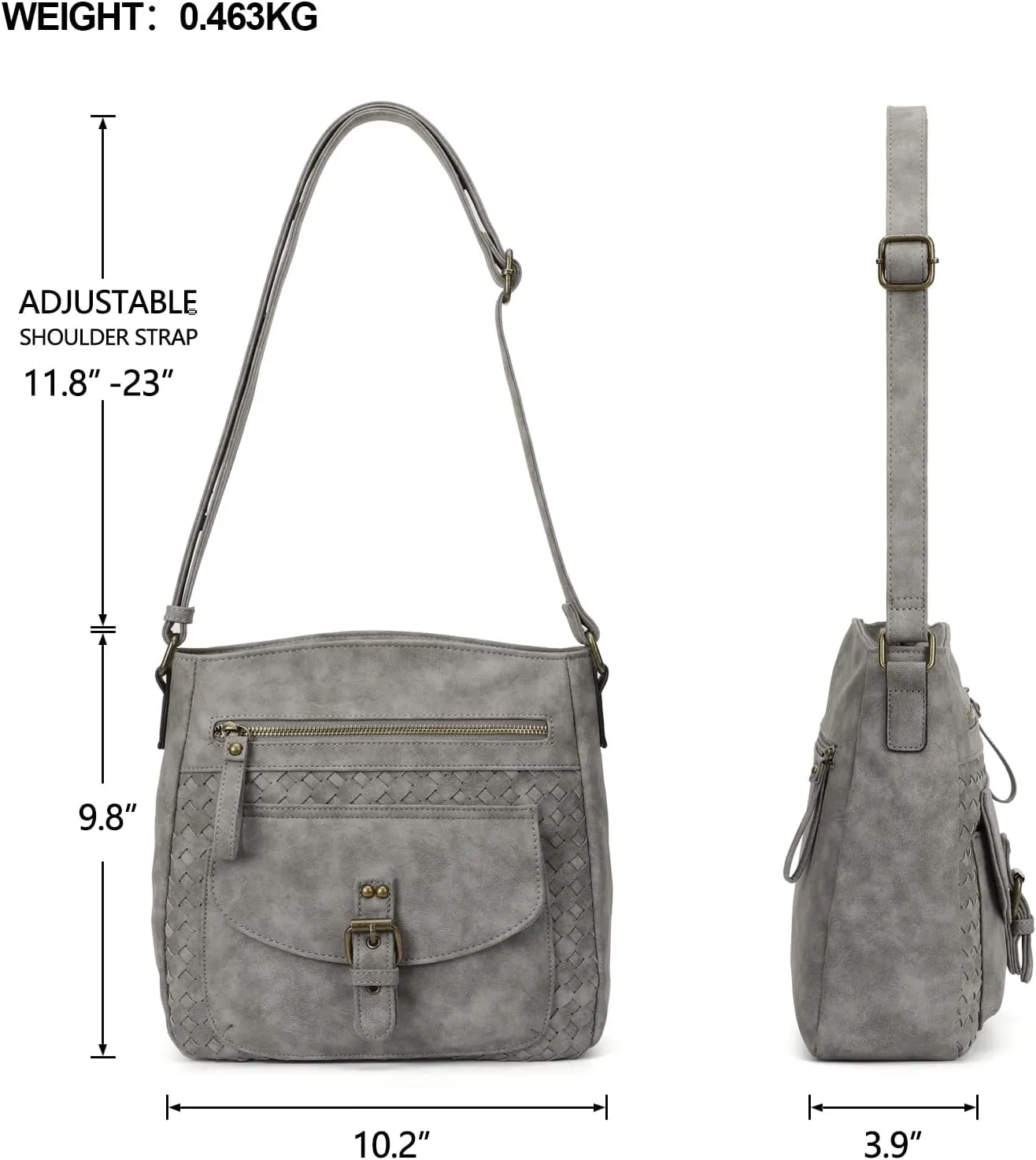 KouLi Buir Crossbody Purses for Women - PU Leather Shoulder Handbags Sling Bag Crossboby Bags Medium Multi Pockets
