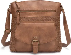 KouLi Buir Crossbody Purses for Women - PU Leather Shoulder Handbags Sling Bag Crossboby Bags Medium Multi Pockets