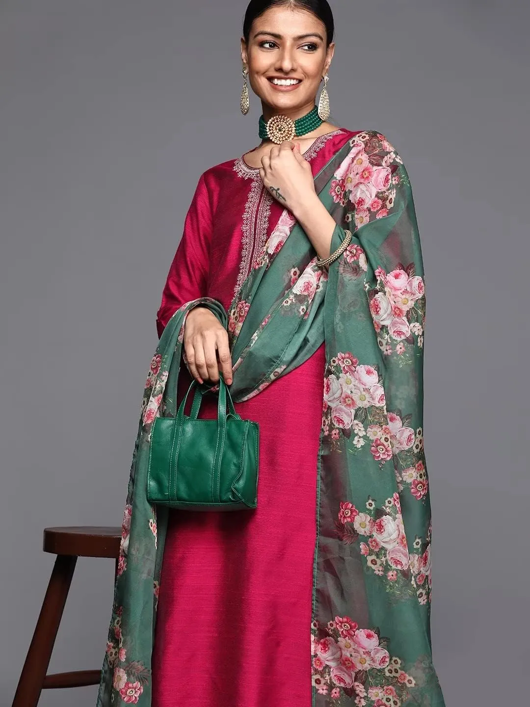kurta set for women with dupatta indian style kurti palazzo Trousers pant set for women party wear