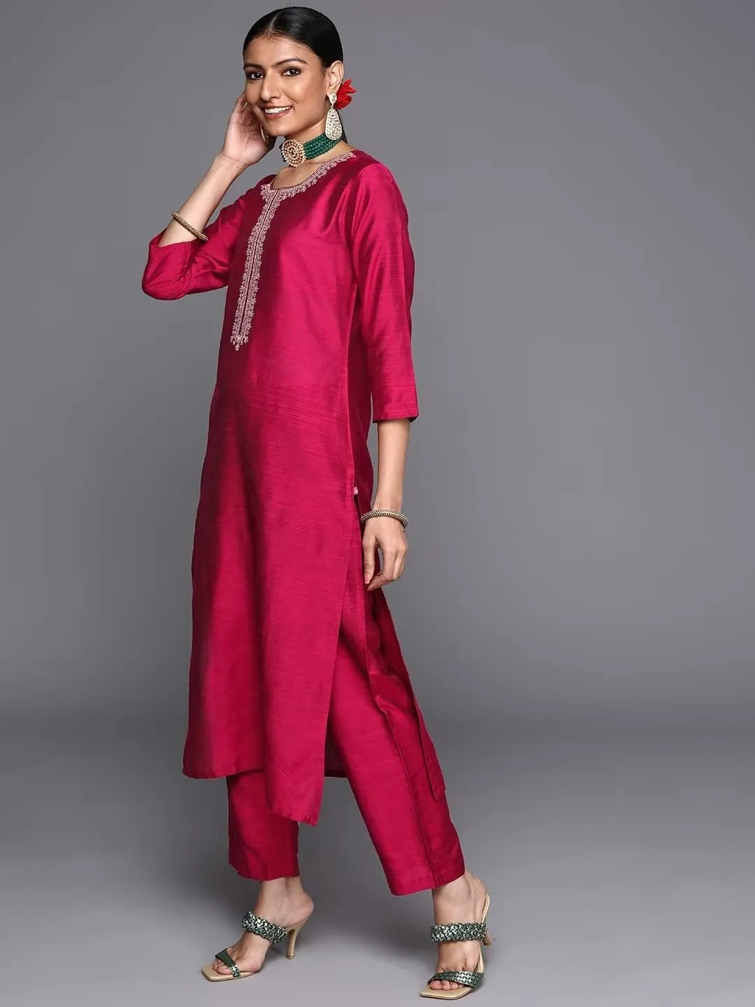 kurta set for women with dupatta indian style kurti palazzo Trousers pant set for women party wear