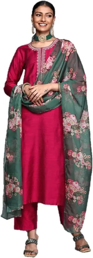 kurta set for women with dupatta indian style kurti palazzo Trousers pant set for women party wear