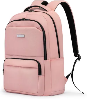 KYME Work Backpack,Large Backpack,17 Inch Travel Laptop Backpack,Water Resistant Collage Book Bags for Women,Pink