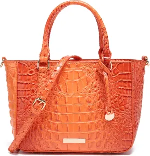 Ladies Tote Leather Bags for Women Crocodile Embossed Zipper Satchel Purse Elegant Compartments Crossbody Work