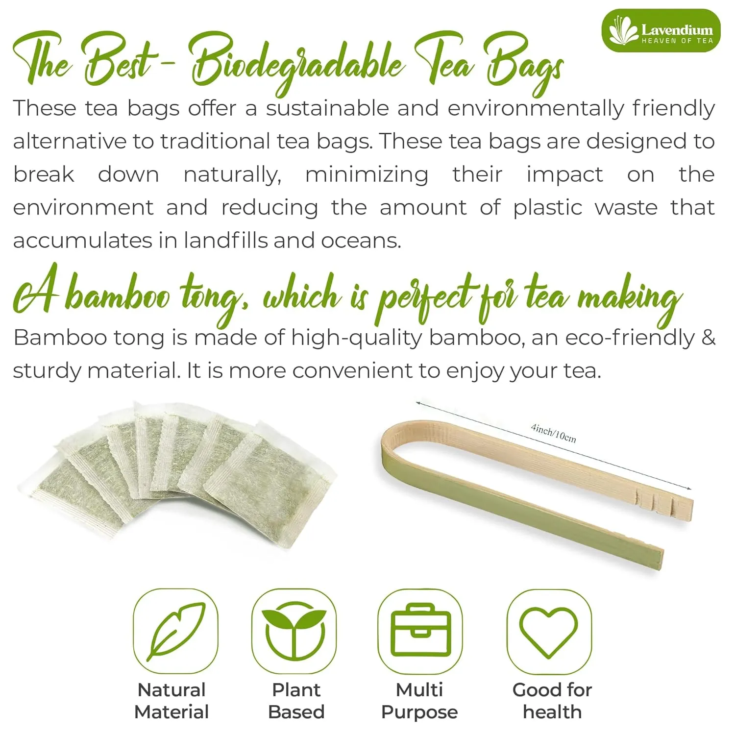 Lavendium, Premium 120 Tea Bags Bitter Melon Fruit Herbal Tea, 100% Natural and Pure, Hand-made, Made With Natural Materials-Corn Fiber Tea Bag, Sugar Free. Caffeine Free. Gluten Free. Vegan