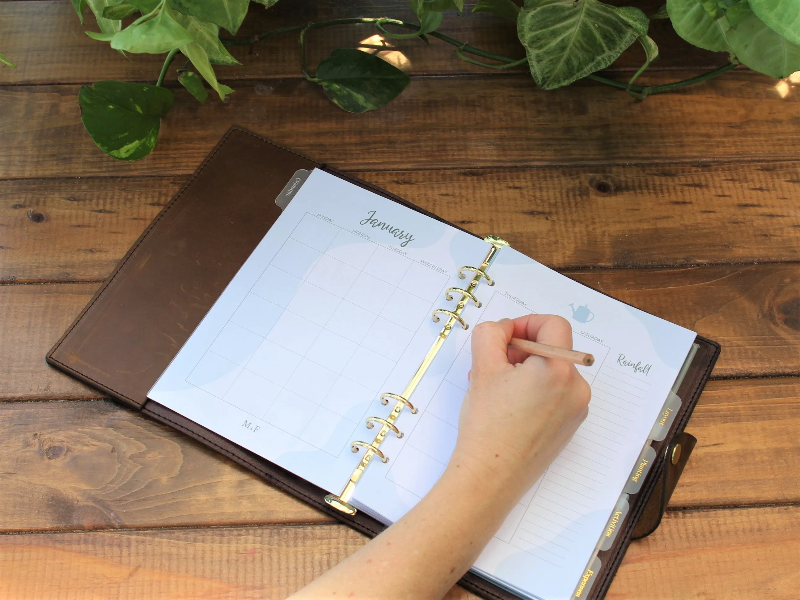 Leather Gardening Journal Gift Set ⎹ Garden Journal ⎹ Large Gift Box
