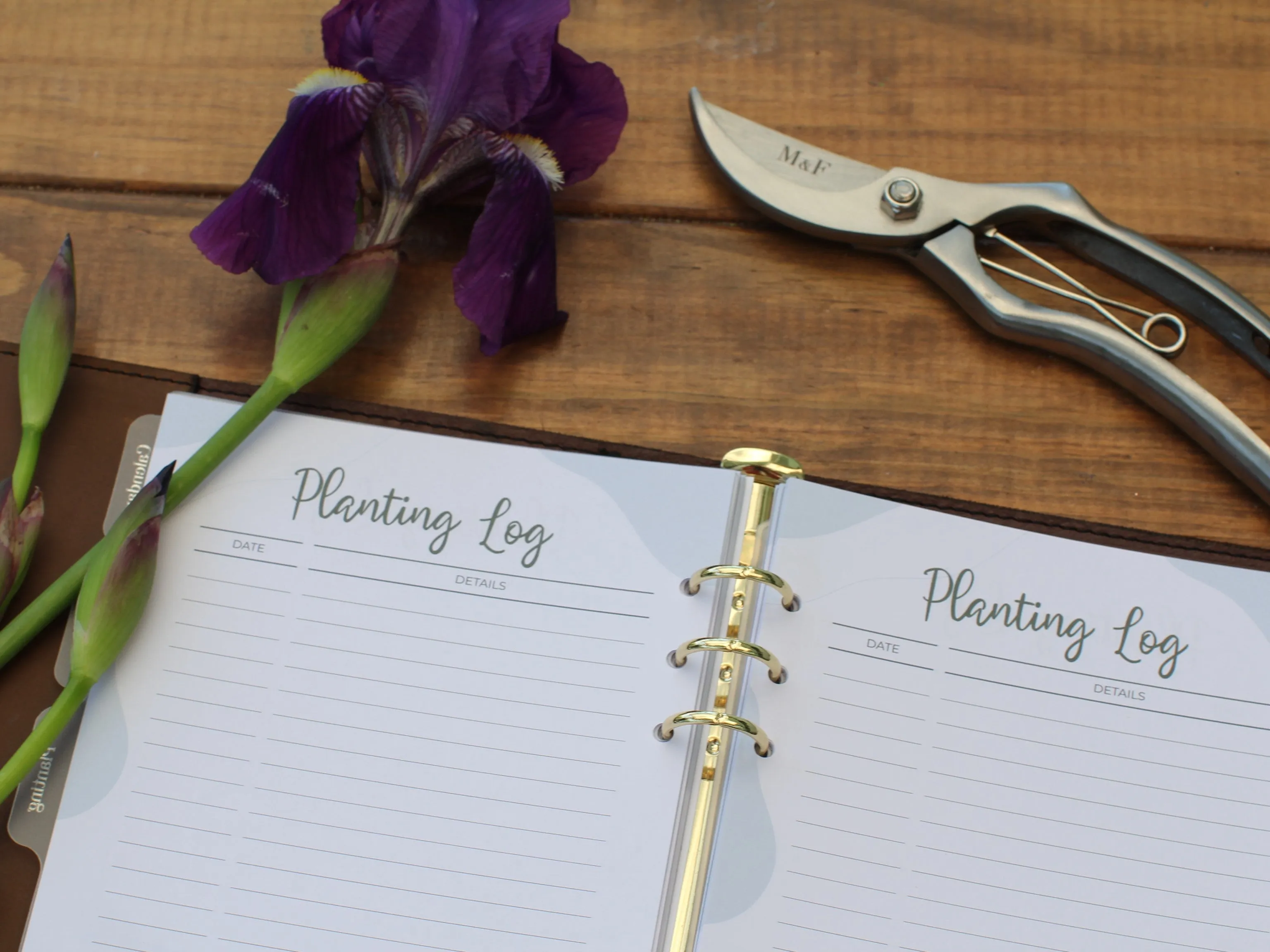 Leather Gardening Journal Gift Set ⎹ Garden Journal ⎹ Large Gift Box