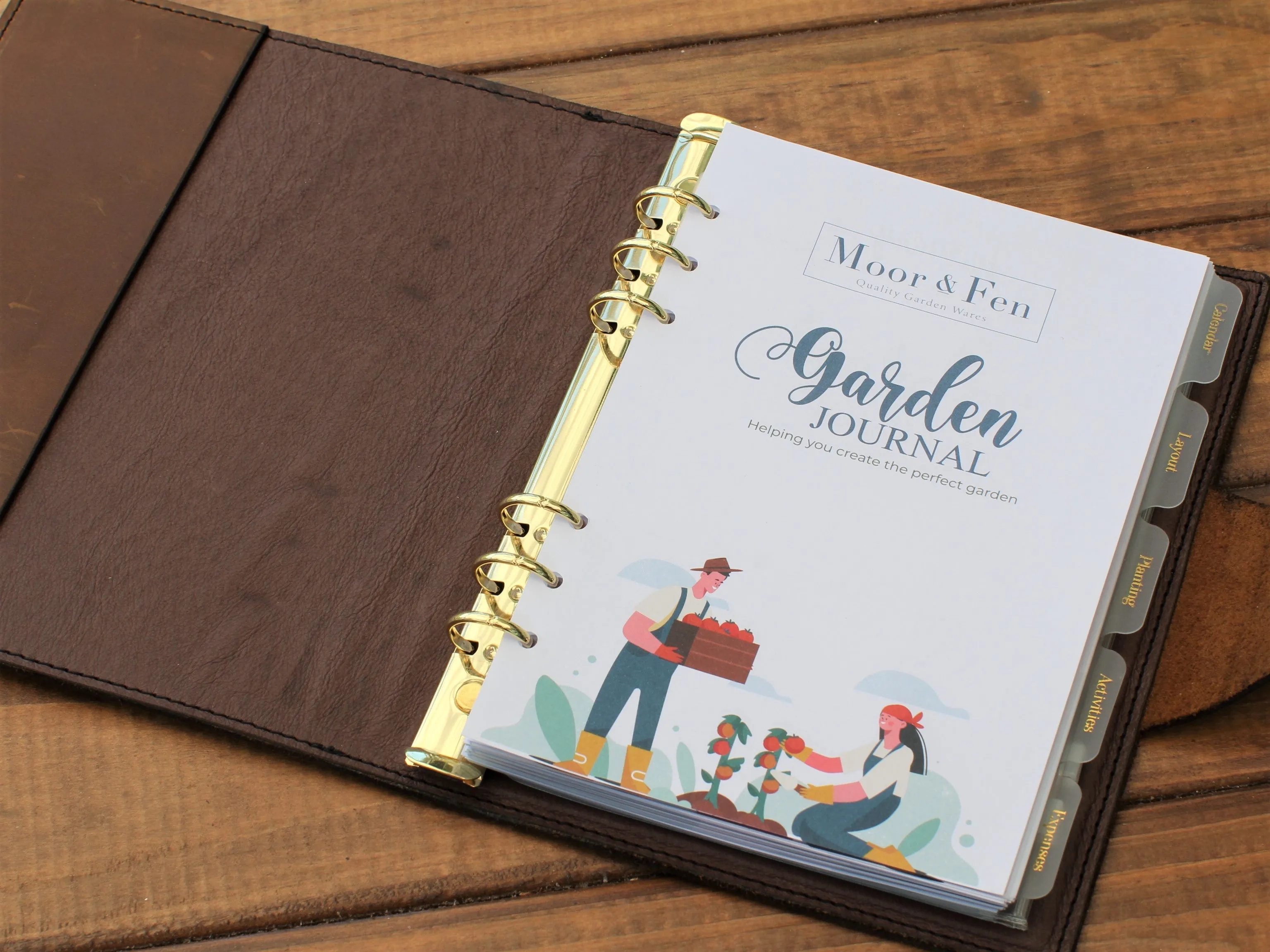 Leather Gardening Journal Gift Set ⎹ Garden Journal ⎹ Large Gift Box