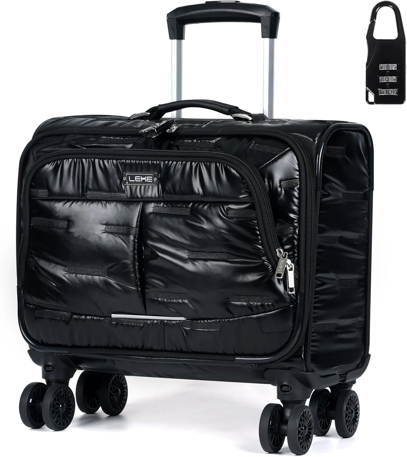 Lekebobor Rolling Laptop Bag Rolling Laptop Briefcase on Wheels for Women/Men Fits Up to 15.6Inch computer Bags