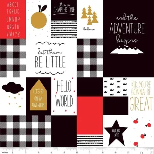 Let them be Little Black - LAMINATED Cotton Fabric - Riley Blake