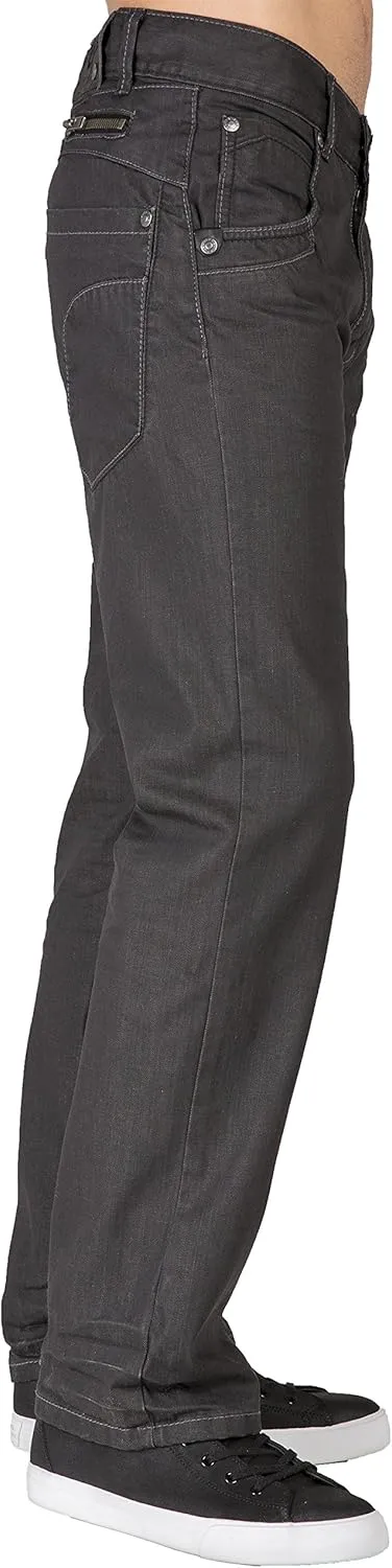Level 7 Men's Relaxed Bootcut & Relaxed Straight Leg Denim Distressed Jeans with Zipper Pocket