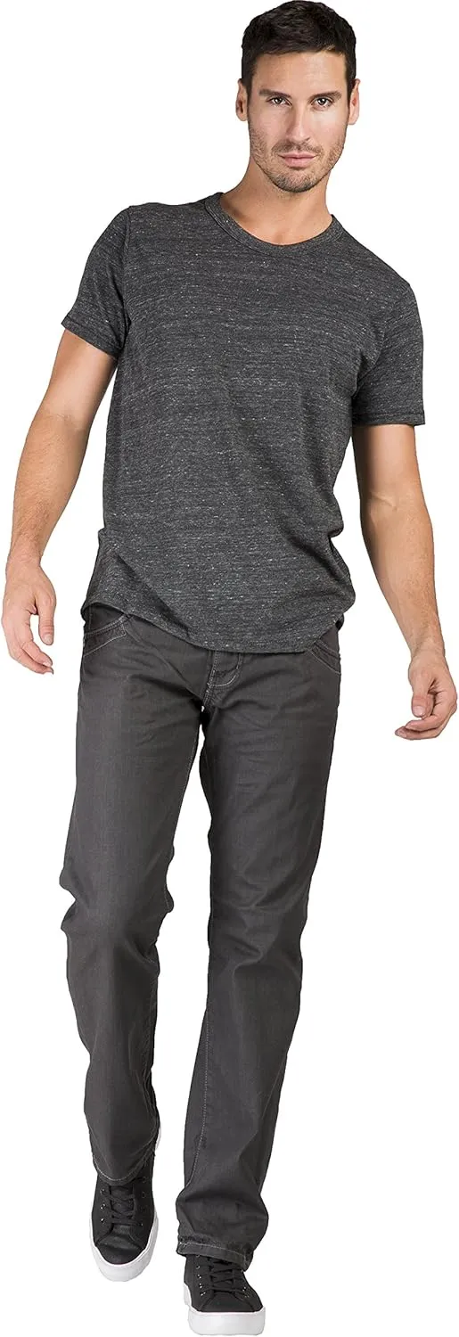 Level 7 Men's Relaxed Bootcut & Relaxed Straight Leg Denim Distressed Jeans with Zipper Pocket