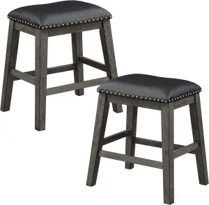 Lexicon Dickensian Counter Height Stool (Set of 2), Gray