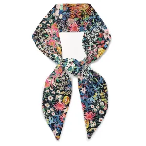 Liberty London Purse, Head, or Neck Scarf - "Field Flowers" Floral Skinny Scarf - Headband, Handbag, Purse Handle - Silky Tana Lawn Cotton - Choose Length