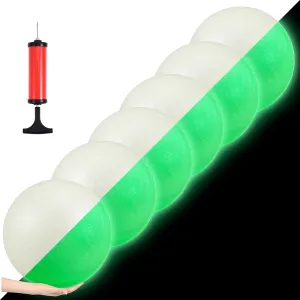 Libima 8.5 Inches Glow in The Dark Kickballs Dodgeballs Light up Playground Ball Bouncy Balls with Pump for Kids Adults Playground School Backyard Game Outdoor Glow in The Dark Games