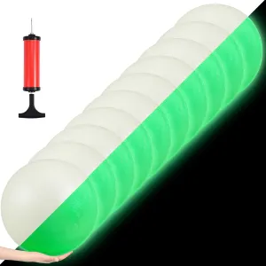 Libima 8.5 Inches Glow in The Dark Kickballs Dodgeballs Light up Playground Ball Bouncy Balls with Pump for Kids Adults Playground School Backyard Game Outdoor Glow in The Dark Games