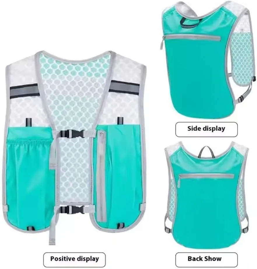 Lightweight Breathable Pack for Men Women,Adjustable Chest Straps Running Hydration Vest