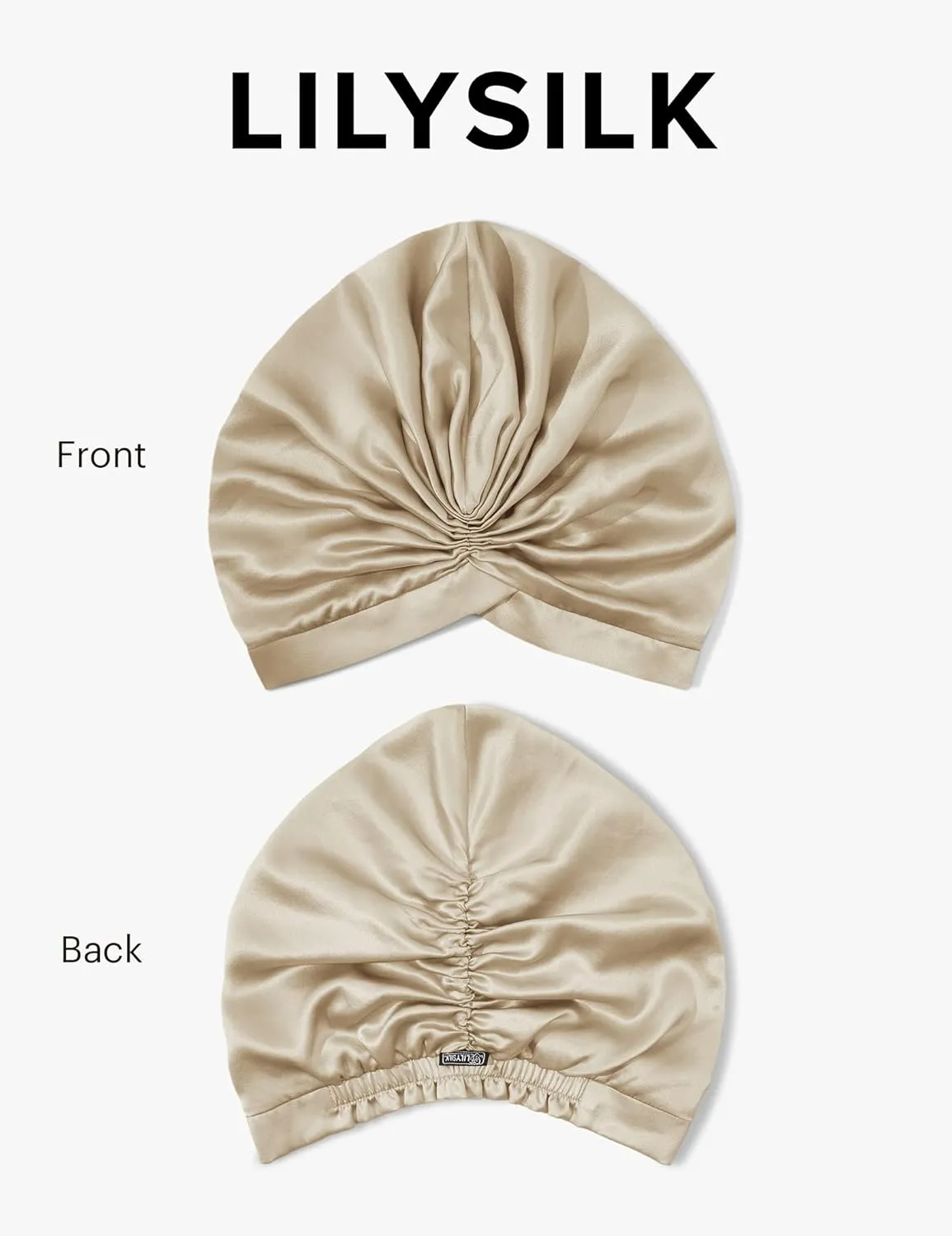 LilySilk Silk Bonnet for Sleeping Womens 100% Mulberry Silk Sleep Cap Hair Wrap for Curly Long Hair