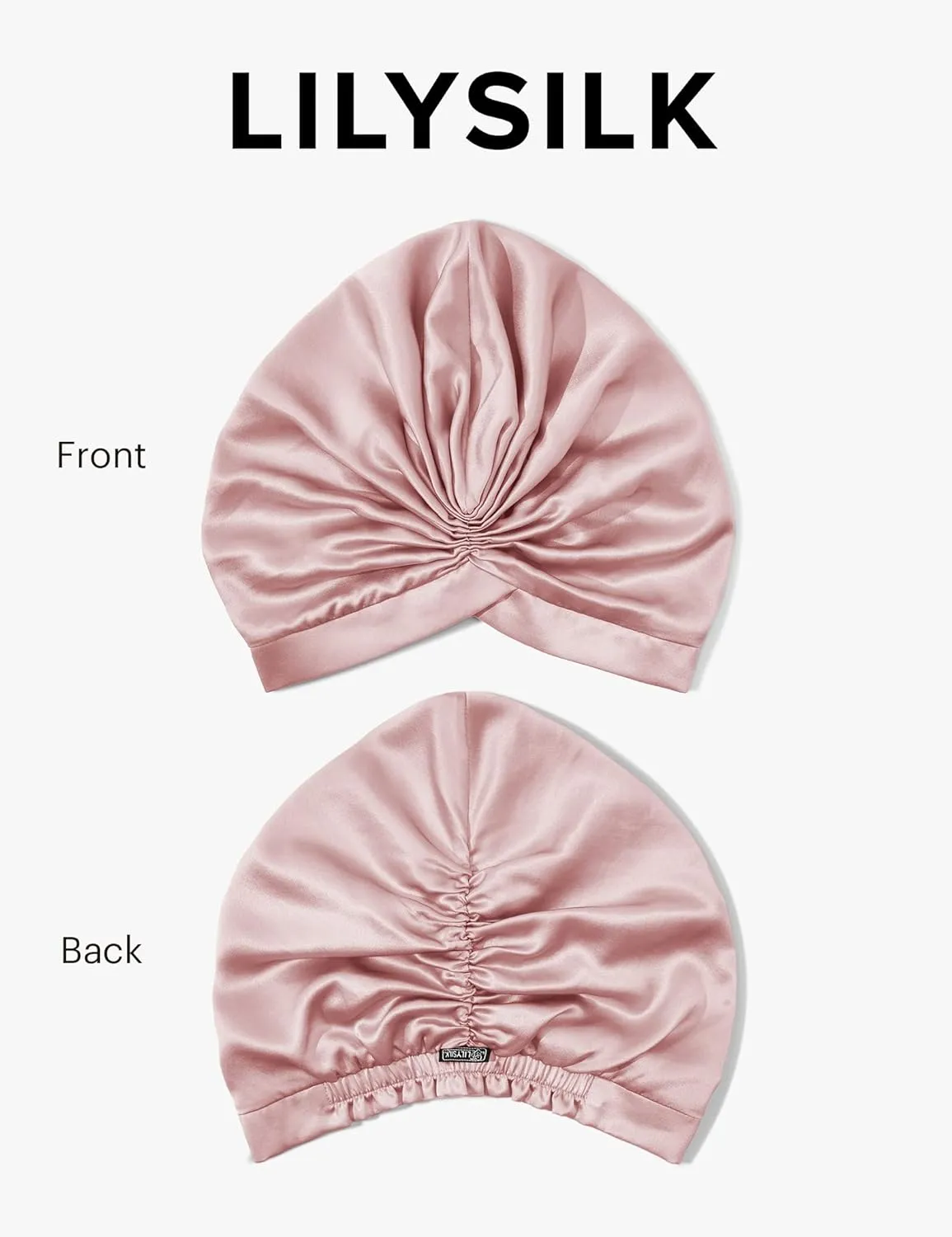 LilySilk Silk Bonnet for Sleeping Womens 100% Mulberry Silk Sleep Cap Hair Wrap for Curly Long Hair
