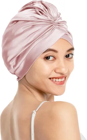 LilySilk Silk Bonnet for Sleeping Womens 100% Mulberry Silk Sleep Cap Hair Wrap for Curly Long Hair