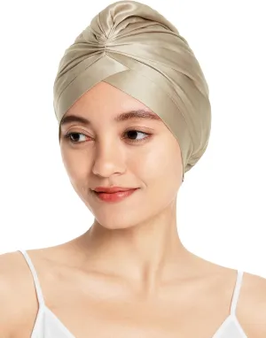 LilySilk Silk Bonnet for Sleeping Womens 100% Mulberry Silk Sleep Cap Hair Wrap for Curly Long Hair