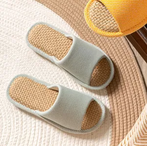 Linen Slippers - Indoor Summer Silent Slippers For Women And Men