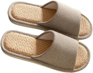 Linen Slippers - Indoor Summer Silent Slippers For Women And Men
