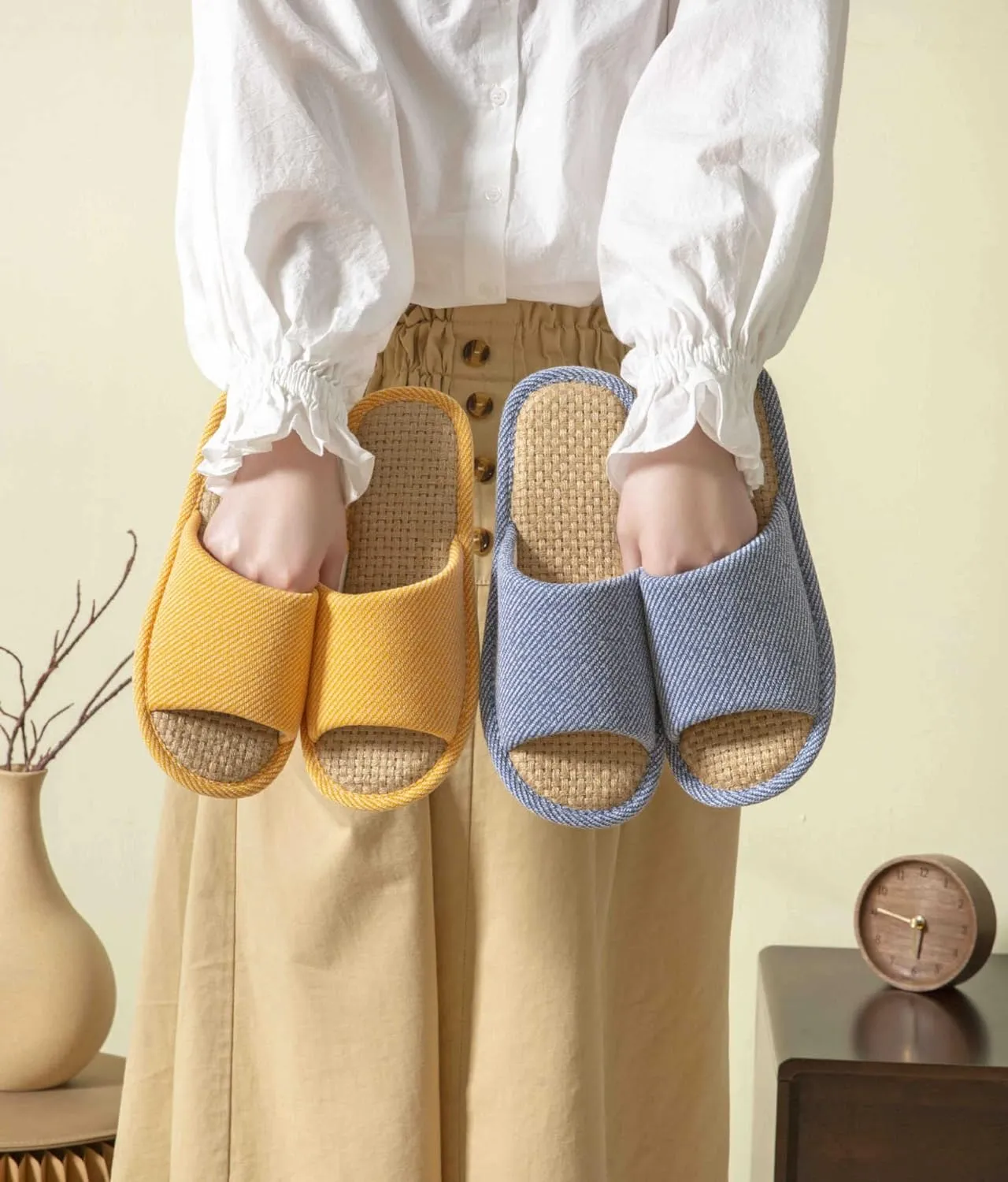 Linen Slippers - Indoor Summer Silent Slippers For Women And Men