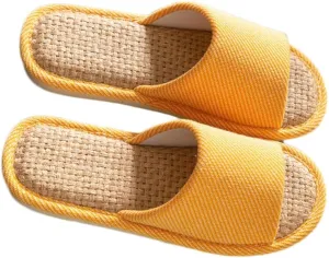 Linen Slippers - Indoor Summer Silent Slippers For Women And Men