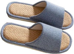 Linen Slippers - Indoor Summer Silent Slippers For Women And Men
