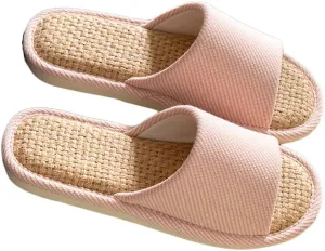 Linen Slippers - Indoor Summer Silent Slippers For Women And Men