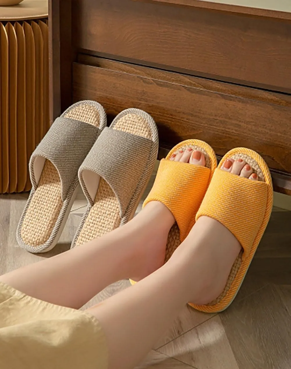 Linen Slippers - Indoor Summer Silent Slippers For Women And Men