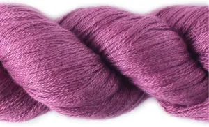 Lotus Yarns Silky Cashmere Fingering Weight Knitting Yarn Skein Shiny Soft and Breathable Crochet Yarn, Great for Shawl, Scarves, Top and Craft Projects (11-Fuchsia)