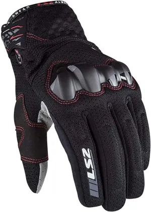LS2 Helmets Chaki Women's Touring Glove (Black - Large)