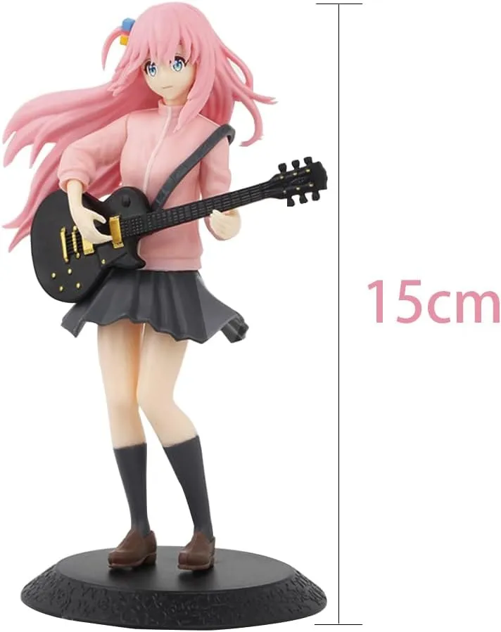 LUNK Goto Hitori Figure Standing Pose 15cm PVC Anime Figure Goto Hitori Action Figures Collection Desktop Ornaments Birthday Gifts