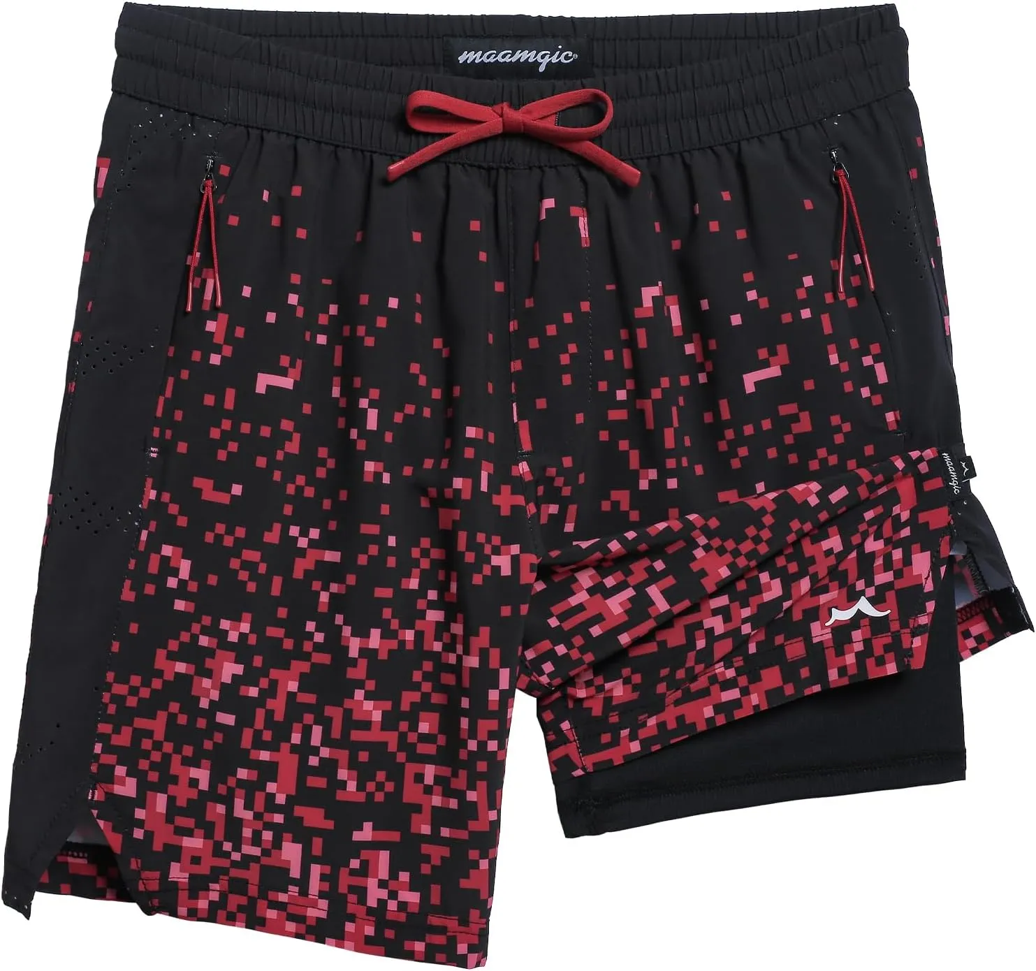 maamgic Boys Athletic Shorts with Liner Teens Youth 2 in 1 Active Running Shorts