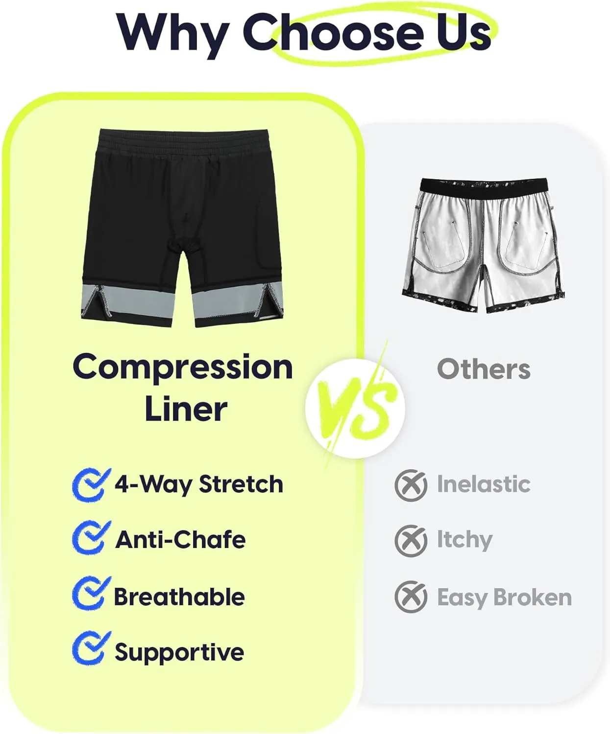 maamgic Boys Athletic Shorts with Liner Teens Youth 2 in 1 Active Running Shorts