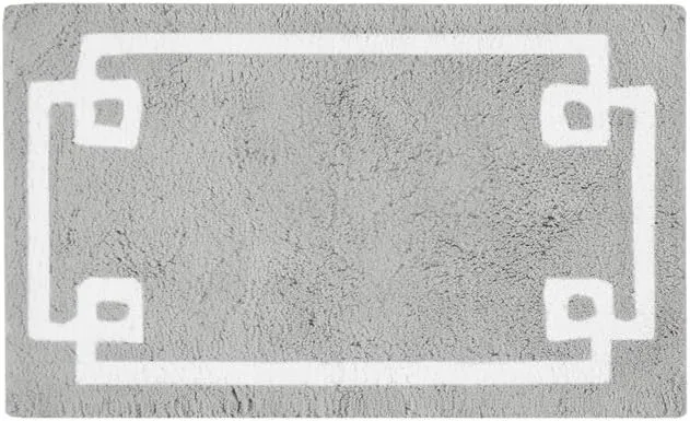 Madison Park Evan Cotton Tufted Washable Bath Mat , Luxury Solid Bathroom Rugs , 20" x 30" , Grey