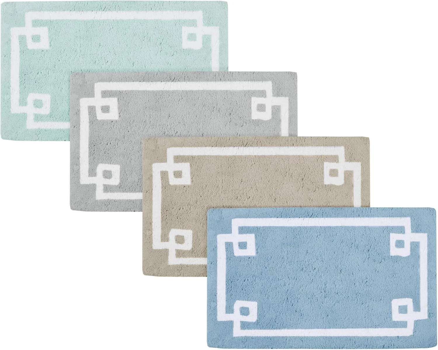 Madison Park Evan Cotton Tufted Washable Bath Mat , Luxury Solid Bathroom Rugs , 20" x 30" , Grey