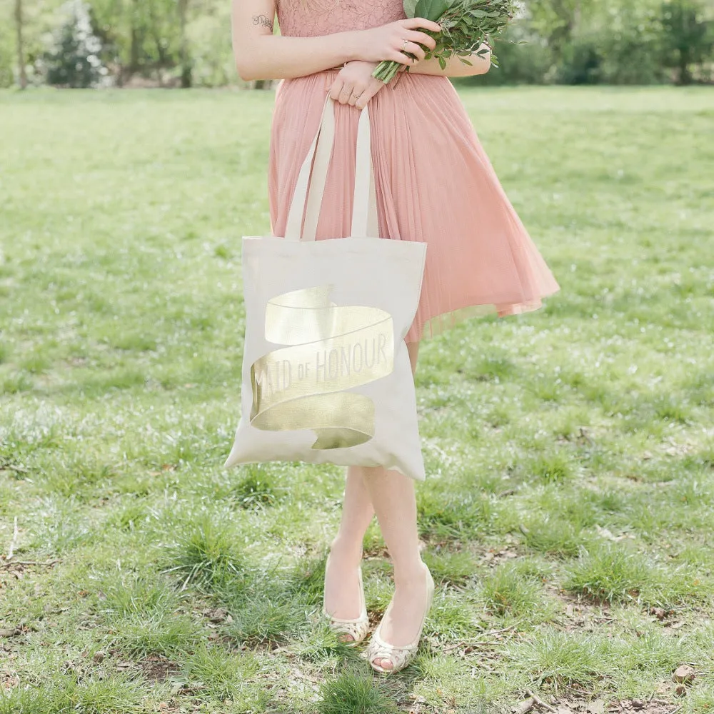 Maid of honour tote bag (gold)
