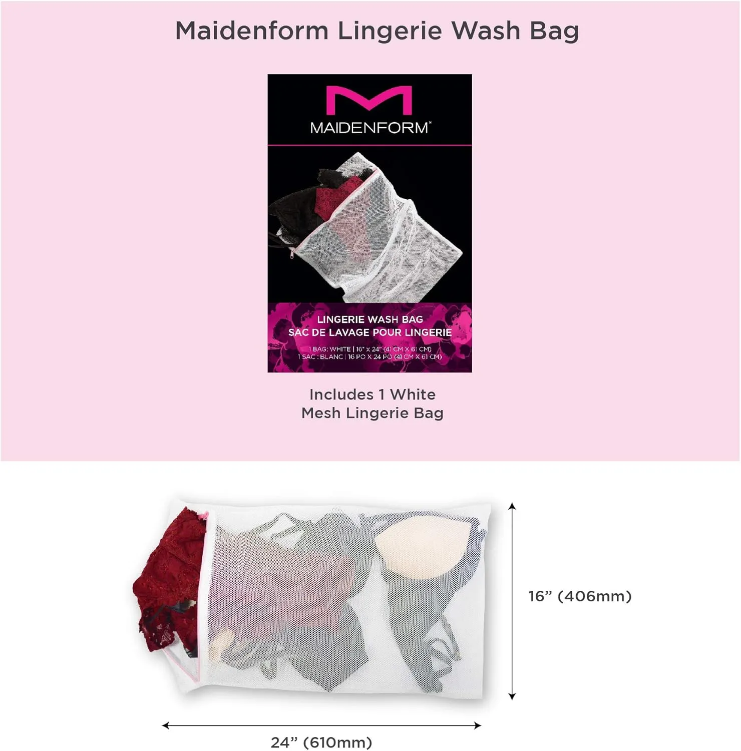 Maidenform Women's Mesh Lingerie Bag