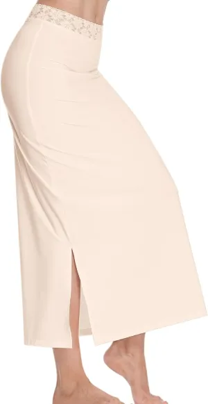 MANCYFIT Half Slip for Women Under Dresses Full Length Long Under Skirt with Lace 36"