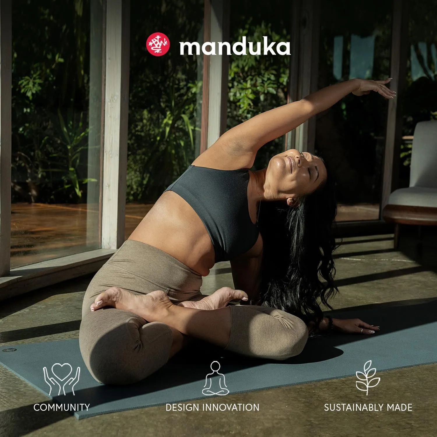 Manduka PRO Yoga Mat - Teacher Recommended, Non-Slip Textured 6mm ultra-dense, Hot Yoga Workout, Studio at Home Pilates