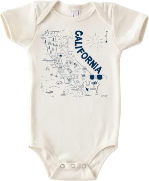 MAPTOTE Map One Piece-Unisex Baby Organic Cotton Short Sleeve Bodysuits-Various Sizes 3-18 Months-City Specific-Made in USA